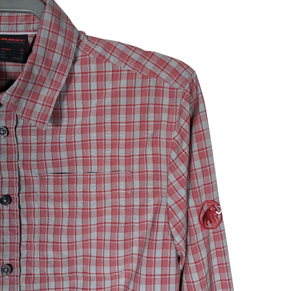 Mammut Shirt Mens M Plaid Long Sleeve Button Up Lightweight Performance Outdoor - Picture 3 of 11
